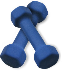 Don't use the 2, 5, or even the 8 lb neoprene dumbbells, ever.