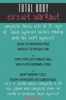 TOTAL BODY CIRCUIT WORKOUT with a CORE and CARDIO BONUS